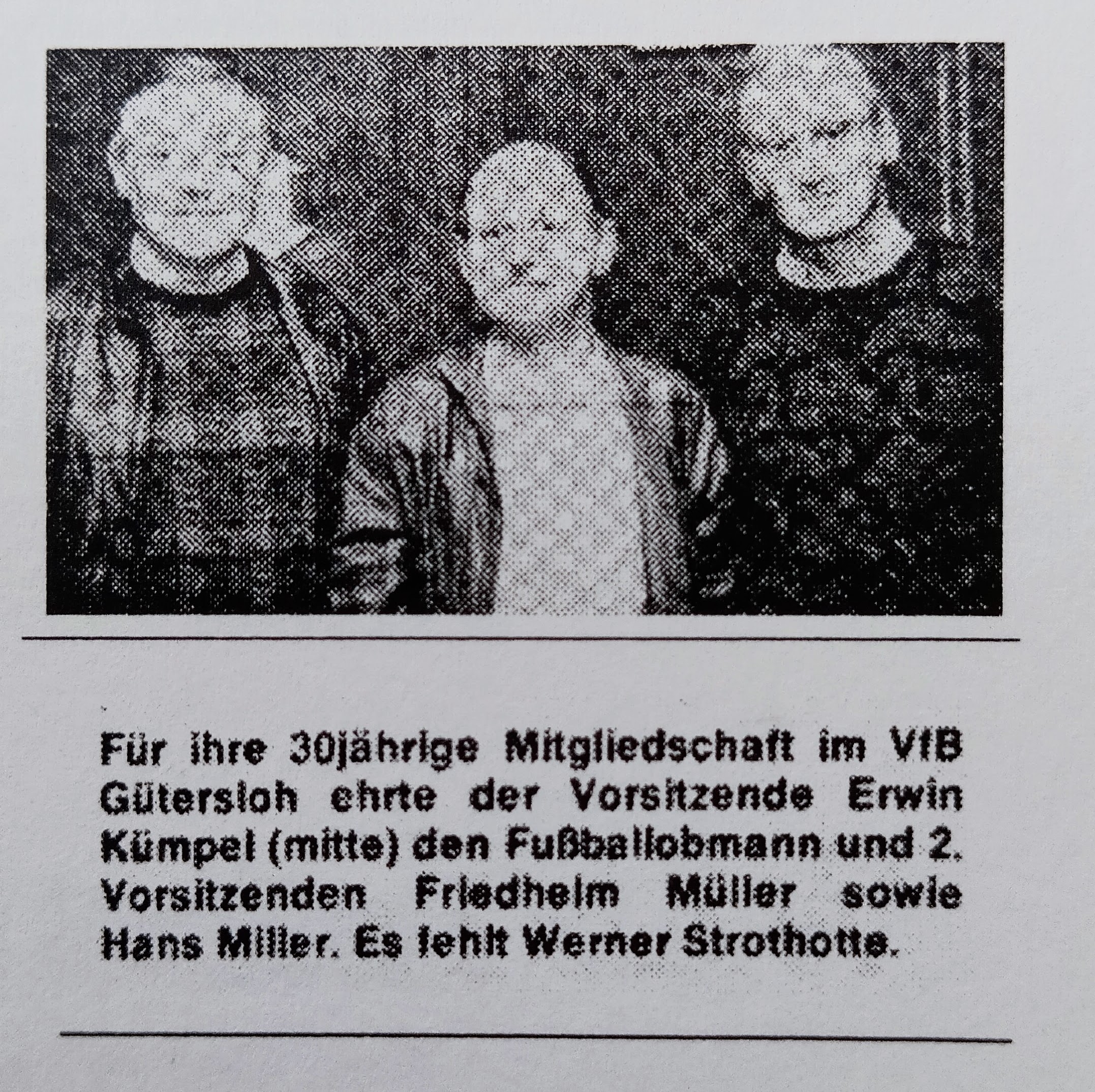 30jährige Mitgliedschaft